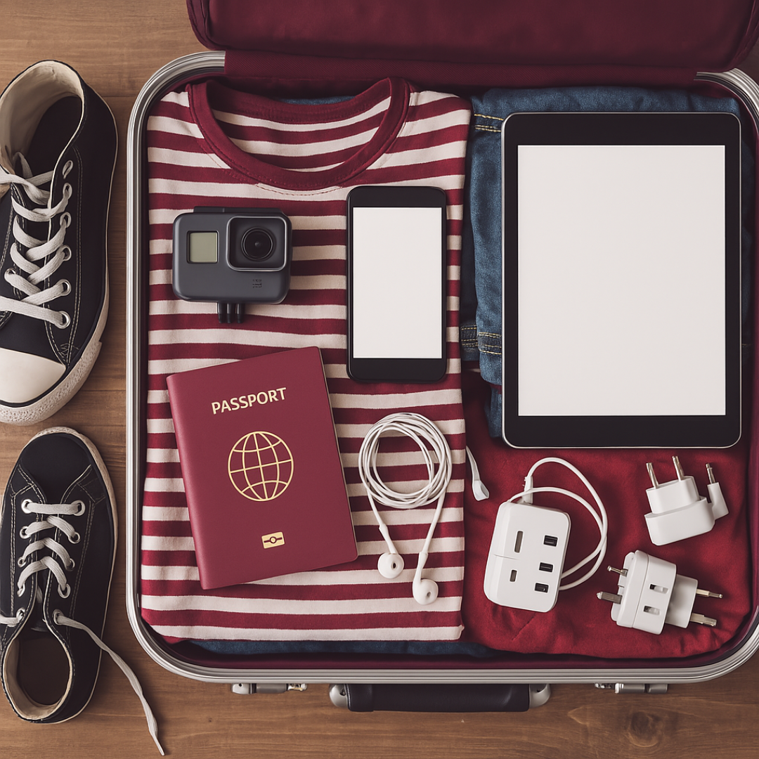 bagagem-de-mao-viagem-internacional-gadgets.jpg Checklist de bagagem de mão com gadgets e documentos para viagem internacional